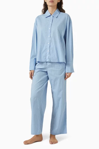 Pyjama Shirt Set in Cotton-poplin