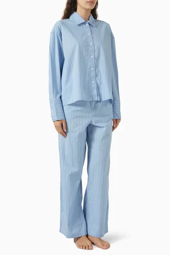 Pyjama Shirt Set in Cotton-poplin
