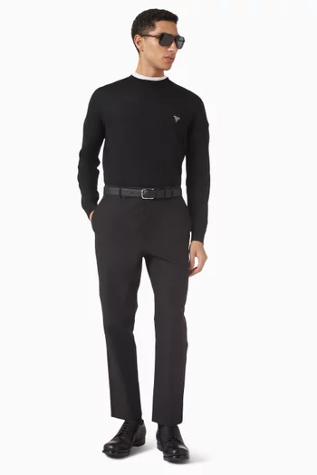 Crew-neck Sweater in Superfine Wool