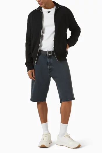 جاكيت بوجهين صوف شيربا ونايلون معاد تدويره