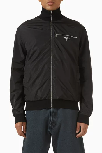 جاكيت بوجهين صوف شيربا ونايلون معاد تدويره