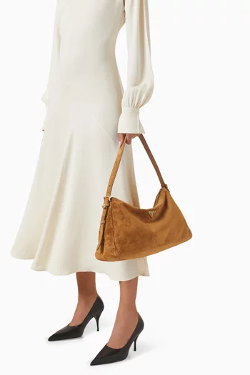 Large Aimèe Shoulder Bag in Suede