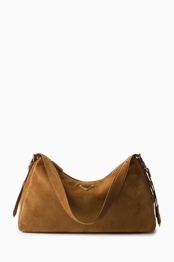 Large Aimèe Shoulder Bag in Suede
