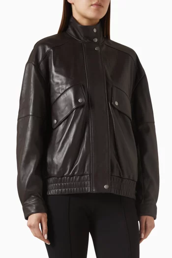 Aria Bomber Jacket in Leather