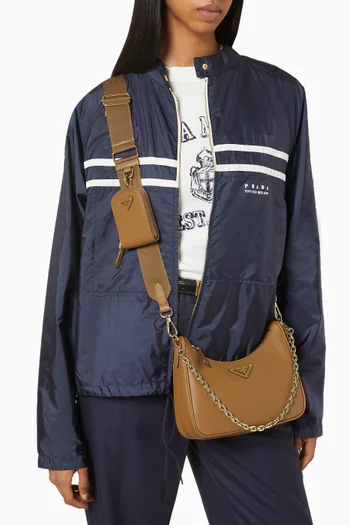 Triangle Logo Re-edition 2005 Shoulder Bag in Saffiano Leather