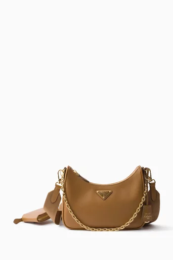 Triangle Logo Re-edition 2005 Shoulder Bag in Saffiano Leather