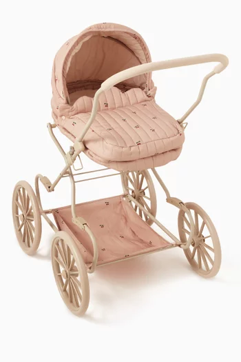 Cherry-print Doll Pram