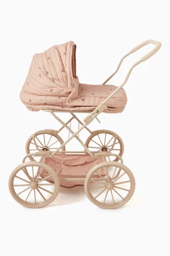 Cherry-print Doll Pram