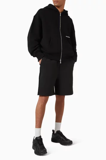 Box Zip Hoodie in Cotton