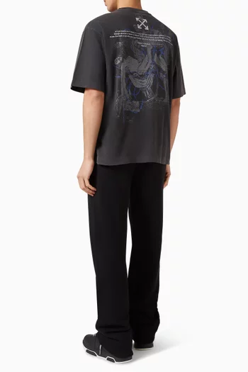 Faded Painting Skate T-shirt in Cotton