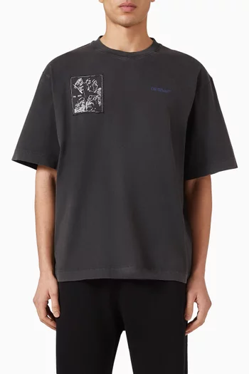 Faded Painting Skate T-shirt in Cotton