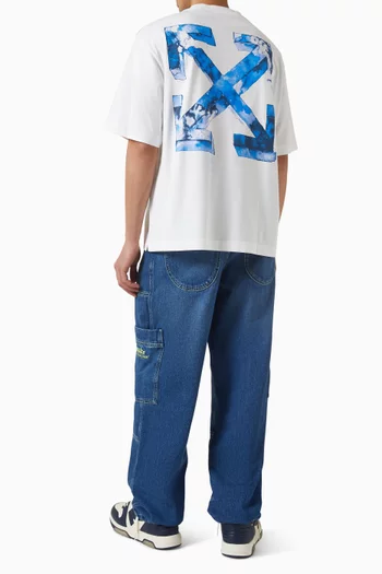 Cloudy Arrow Skate T-shirt in Cotton