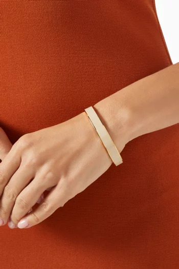 Signature Enamel Bracelet in 18kt Gold-plated Brass