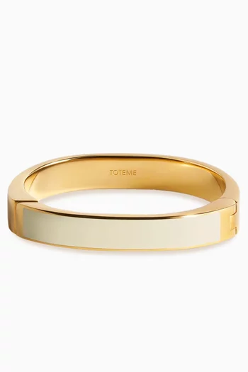 Signature Enamel Bracelet in 18kt Gold-plated Brass