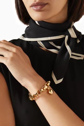 Pebble Bracelet in 24kt Gold-plated Brass