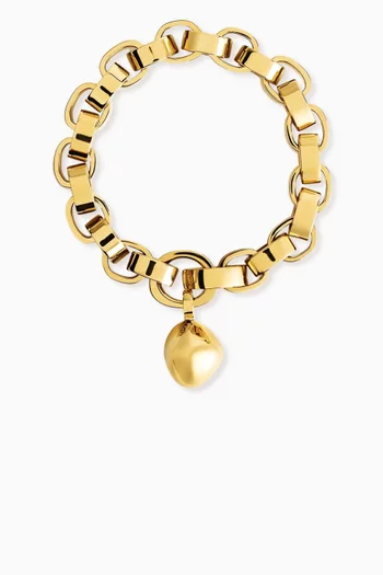 Pebble Bracelet in 24kt Gold-plated Brass