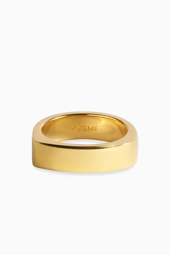 Signature Ring in 18kt Gold-plated Brass