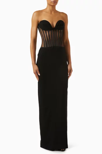 Sweetheart Exposed Maxi Dress