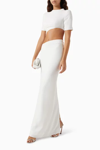 Cut-out Dress in Crepe