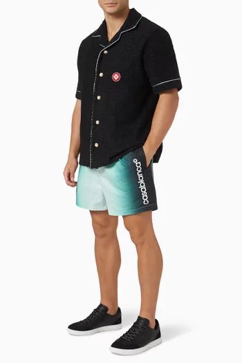 Gradient Jacquard-print Swimshorts