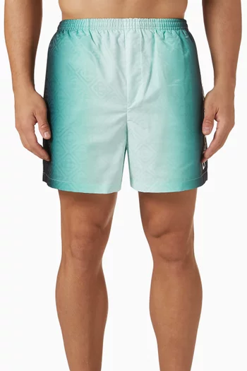 Gradient Jacquard-print Swimshorts
