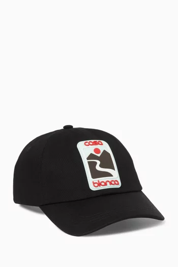 كاب بيسبول بطبعة منظر الغروب على الوادي قنب