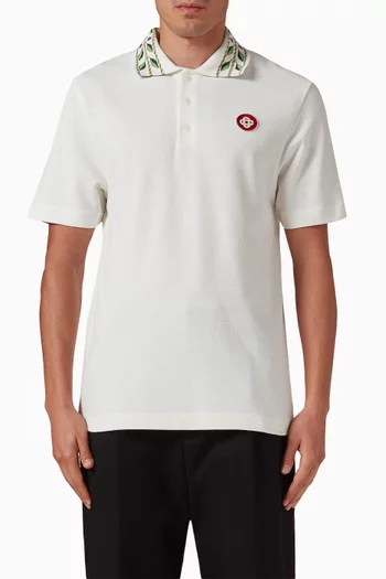 Laurel Pique Polo T-shirt in Organic-cotton