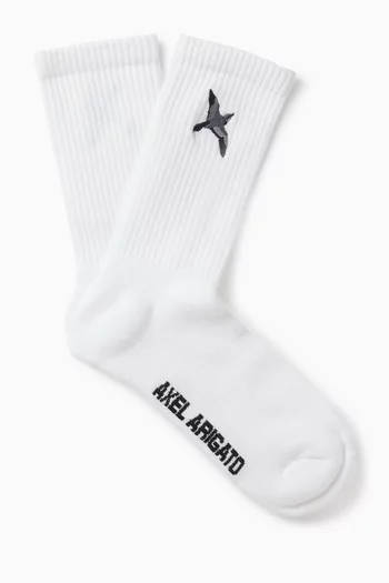 Bee Bird Tube Socks in Cotton-blend