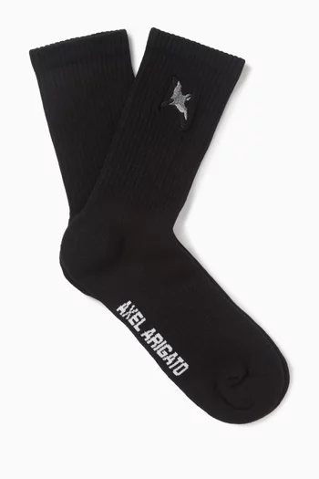 Bee Bird Tube Socks in Cotton-blend