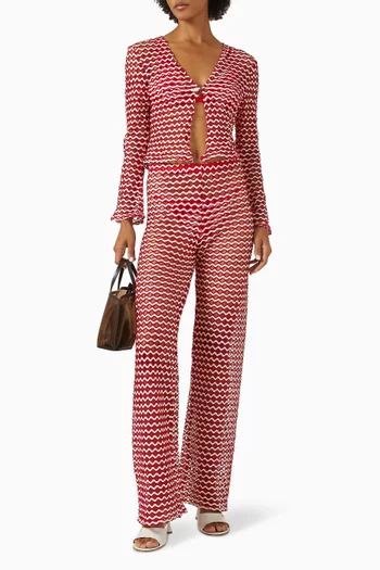 Playa Sol Pants in Cotton-mesh