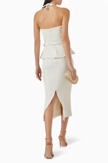 Breeze Corset Midi Dress in Jacquard