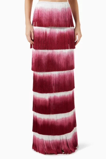 Fringe Maxi Skirt