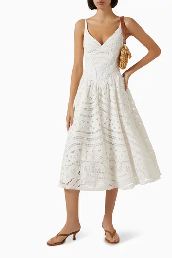 Rythmic Midi Dress in Lace