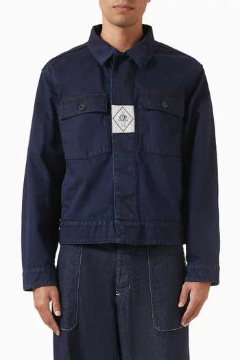 جاكيت دينم مطلي ‎3/4‎ أوقية