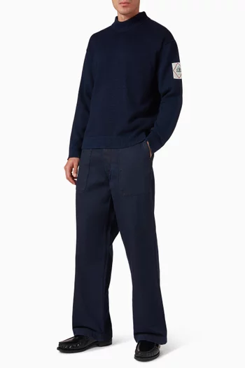 Logo Patch Jeans in Denim