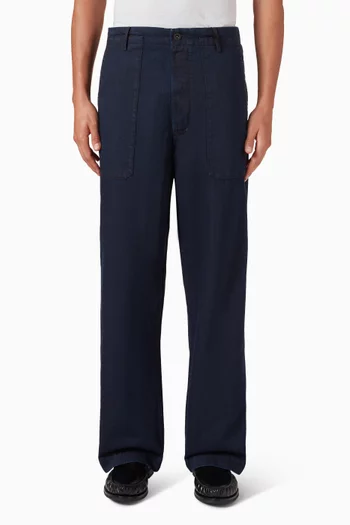 Logo Patch Jeans in Denim