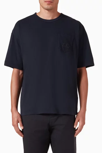 Logo Pocket T-shirt in 20/1 Jersey