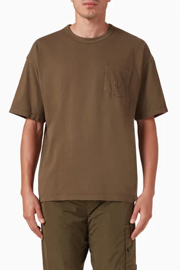 Logo Pocket T-shirt in 20/1 Jersey
