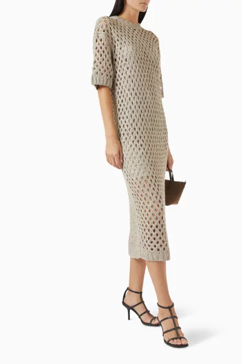 Dazzling Net Sweater Dress