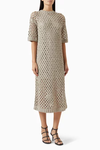 Dazzling Net Sweater Dress