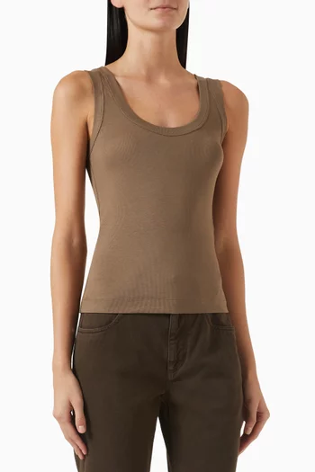 Tank Top in Ribbed-jersey