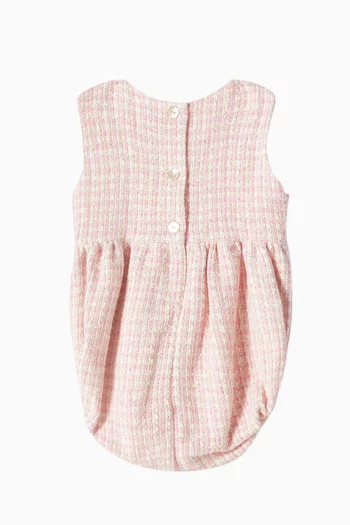 Sleeveless Romper in Tweed