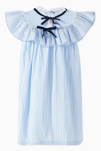 Ruffle Bow Dress in Cotton