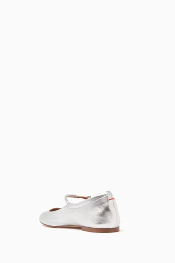 Uma Ballerinas in Metallic Leather