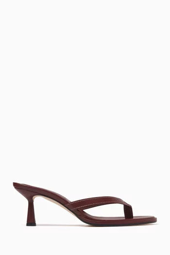 Daphne 75 Toe-post Sandals in Leather