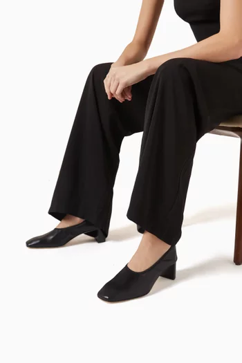 حذاء كلاسيك ناريسا بتصميم بكشكش وكعب 35 مم جلد