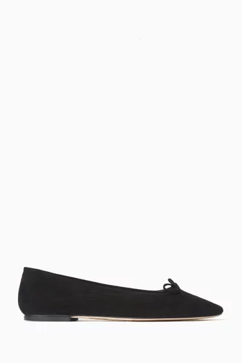 Delfina Ballet Flats in Kid Suede