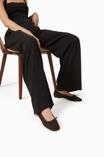 Delfina Ballet Flats in Suede