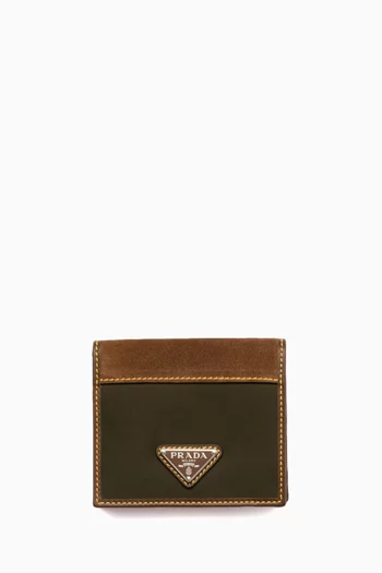 Wallet in Re-nylon & Leather