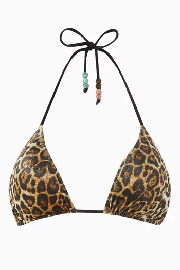 The Triangle Bikini Top in Velvet-lycra